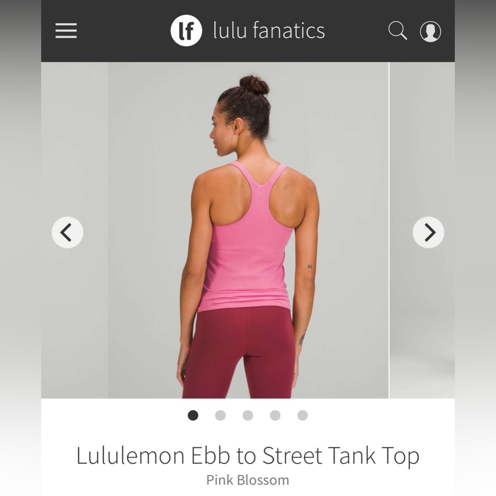 ✨🍋Lululemon Ebb to Street Tank Top Pink Blossom Blush Coral size 8 - Picture 10 of 11